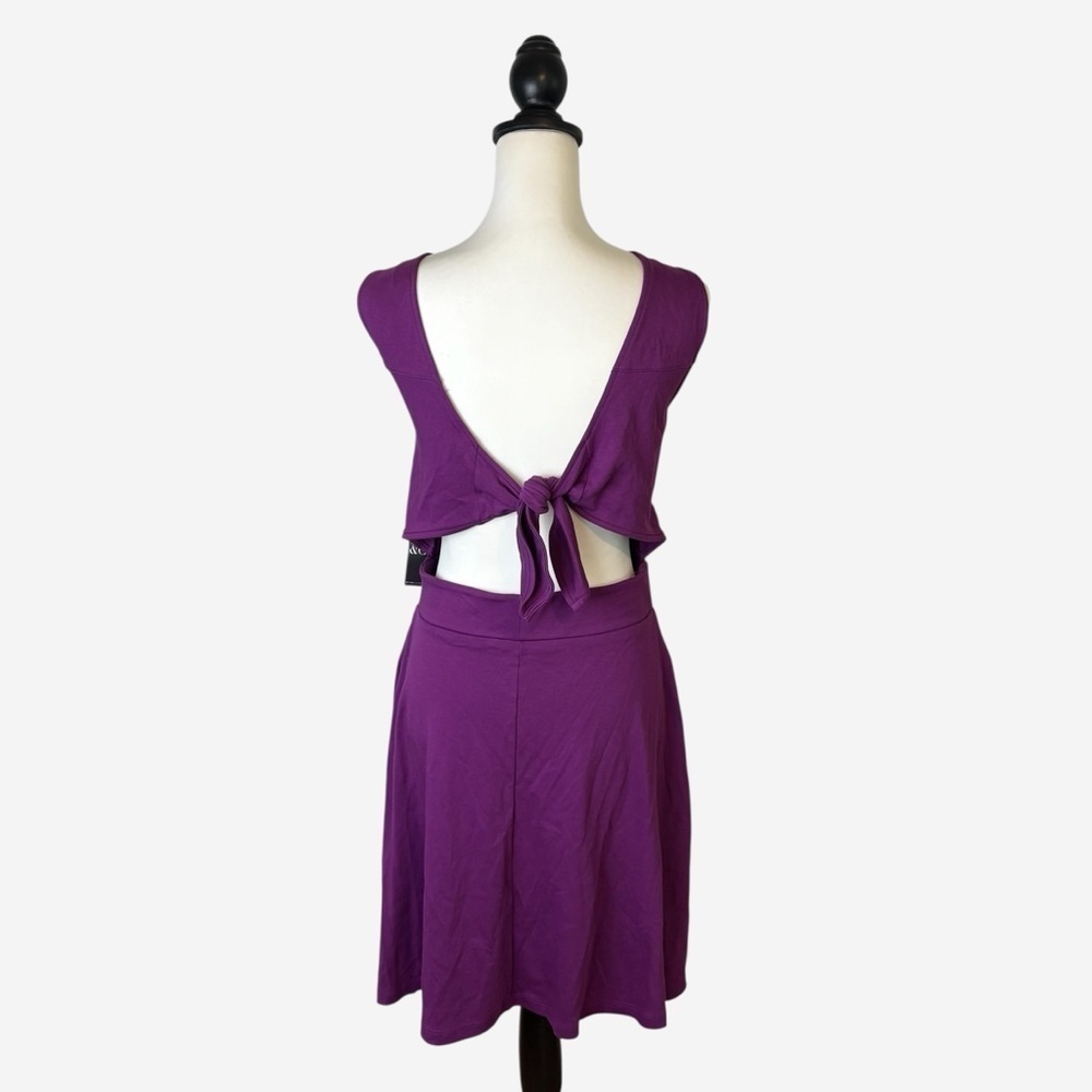 NWT New York & Company Purple Open Back Dress • Size M - Picture 5 of 13